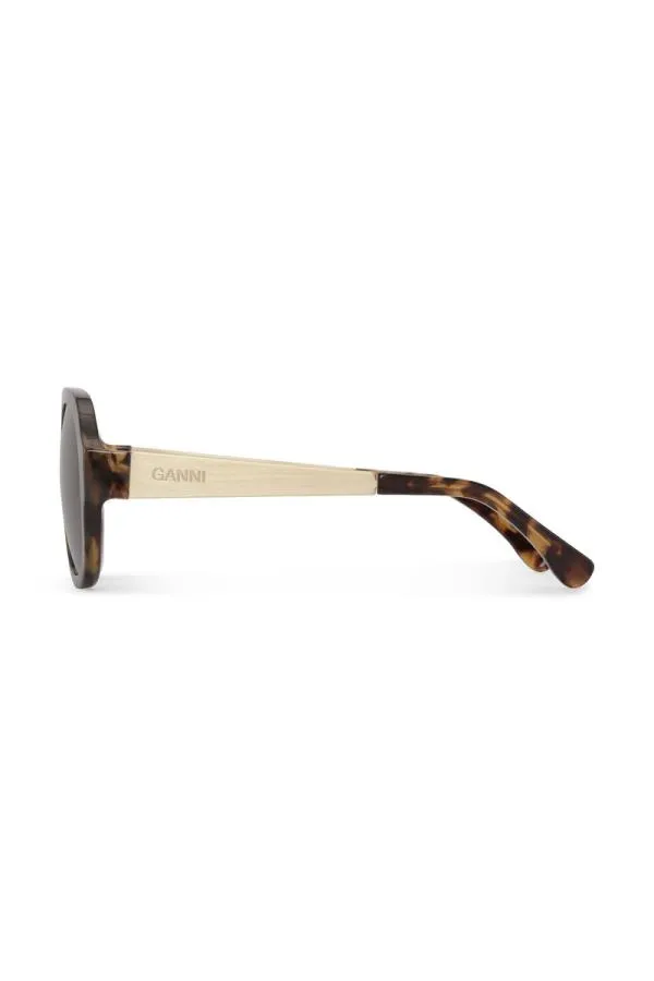 Accessories GANNI Sunglasses Chunky Aviator Sunglasses Blacktobacco Brown Accessories GANNI Sunglasses Chunky Aviator Sunglasses Blacktobacco Brown