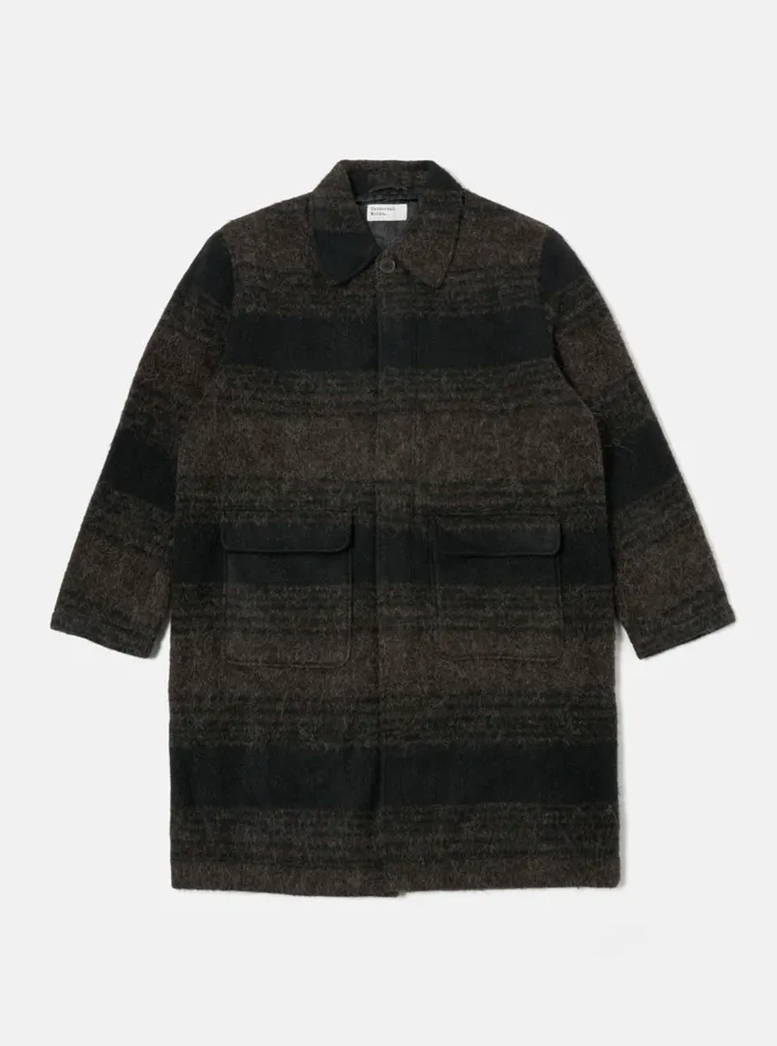 Account Coat In BrownBlack Alpaca Recycled Mix Men Universal Works Coats and Outerwear