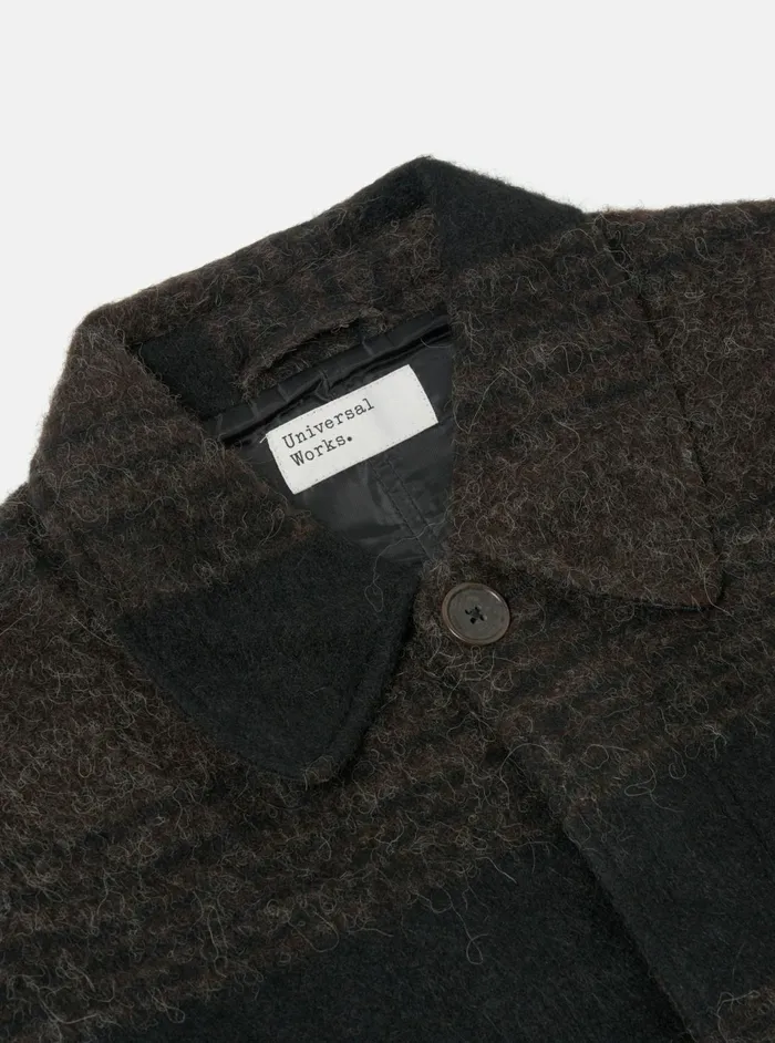 Account Coat In BrownBlack Alpaca Recycled Mix Men Universal Works Coats and Outerwear
