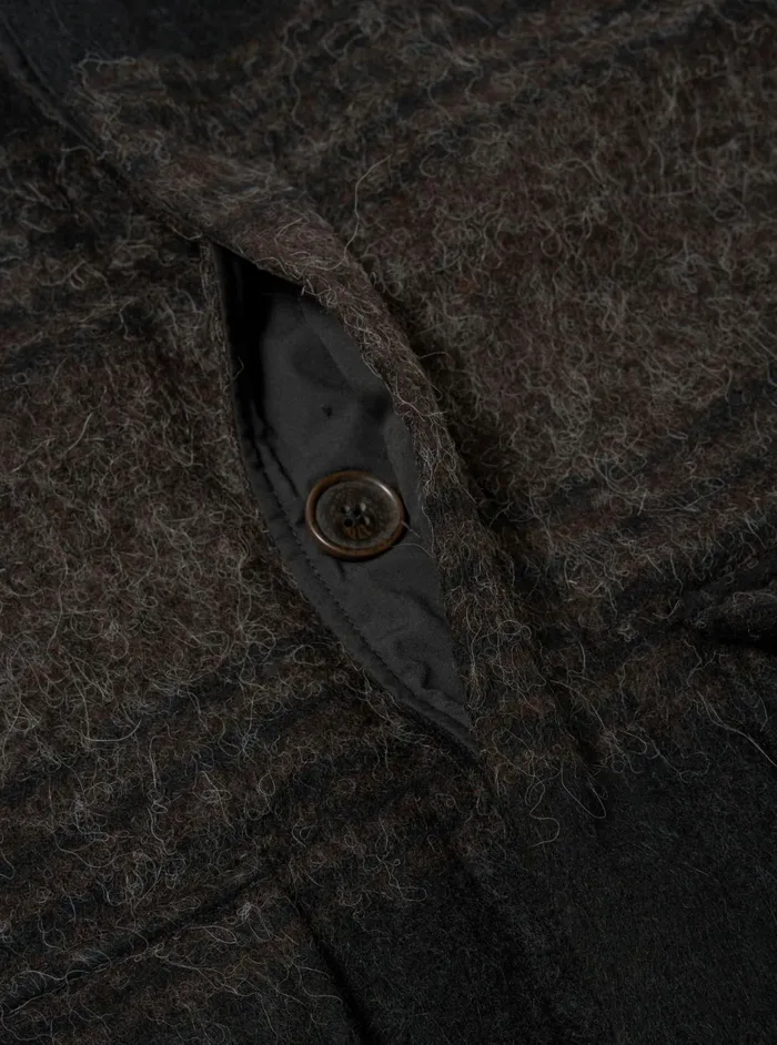 Account Coat In BrownBlack Alpaca Recycled Mix Men Universal Works Coats and Outerwear
