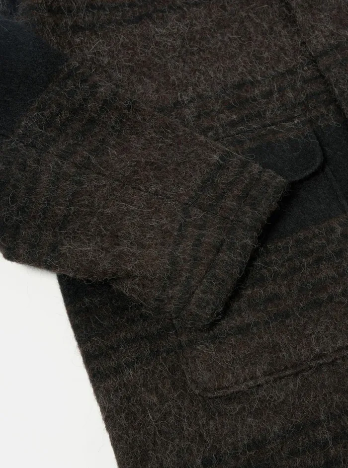 Account Coat In BrownBlack Alpaca Recycled Mix Men Universal Works Coats and Outerwear