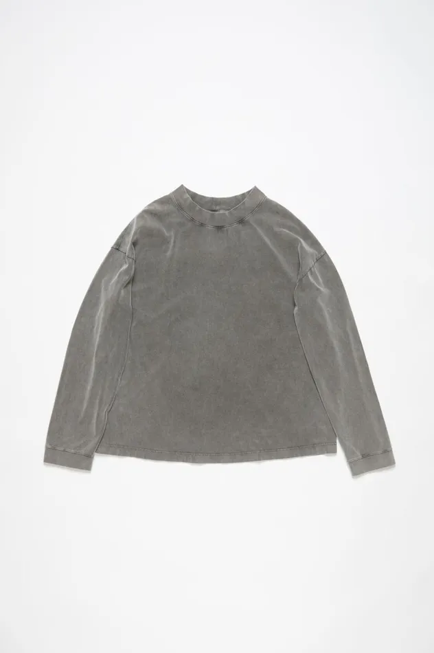 Acne Studios Crew Neck Sweater 8211 Relaxed Unisex Fit Faded Black Women Tshirts