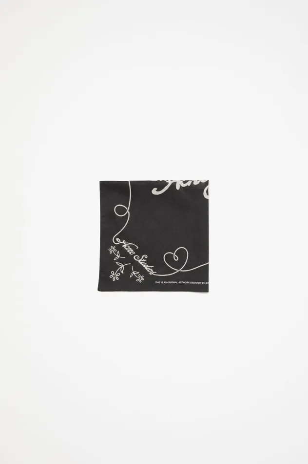 Acne Studios Light Print Scarf Blackwhite Men Scarves