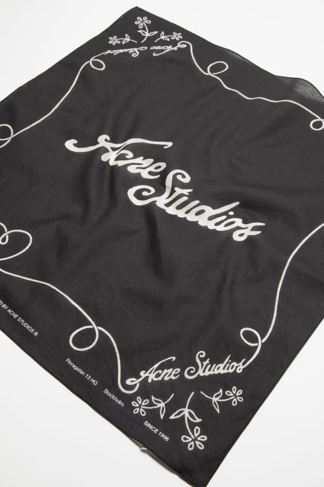 Acne Studios Light Print Scarf Blackwhite Men Scarves