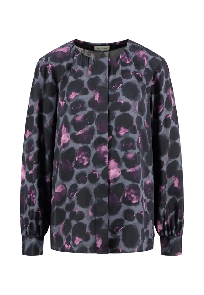 Blouses Women FYNCHHATTON Viscose Blouse With Leopard Pattern Mauve Rose