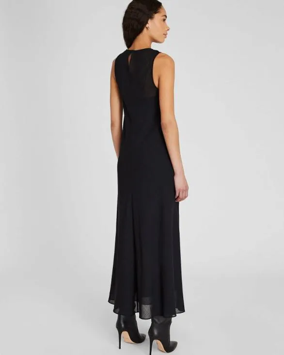 Club Monaco Dresses and Jumpsuits Bias Wool Blend Gauze Maxi Dress Black 8211 Women