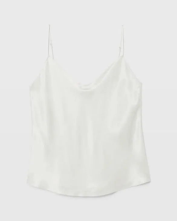 Club Monaco Tops Silk Charmeuse Cami White 8211 Women