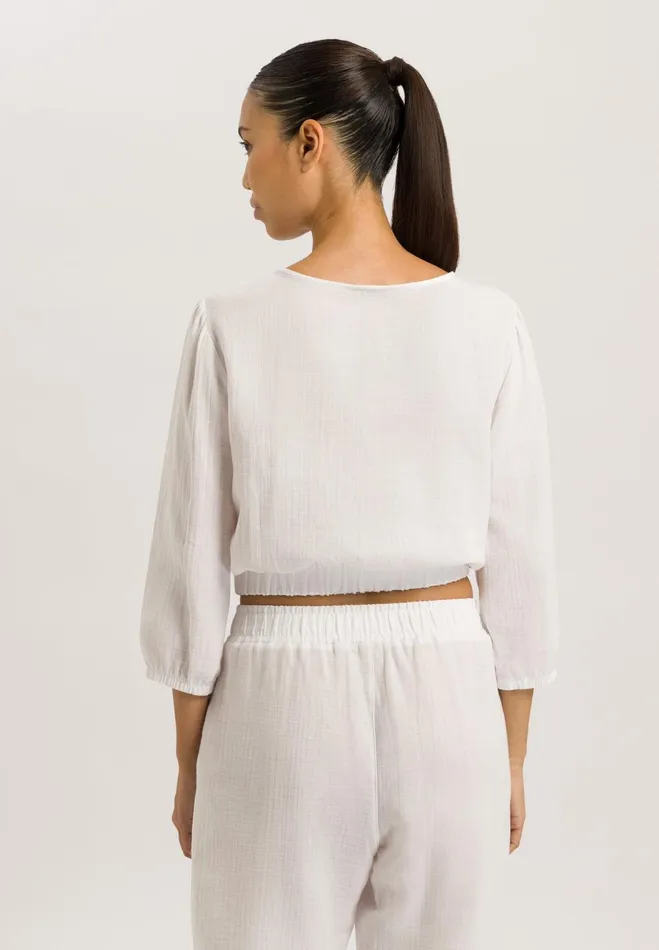 Cotton Muslin Top White Women HANRO Lounge Tops