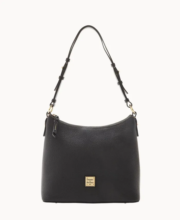 Dooney and Bourke Shoulder Bags Pebble Grain Hobo Black Black 8211 WomenMen