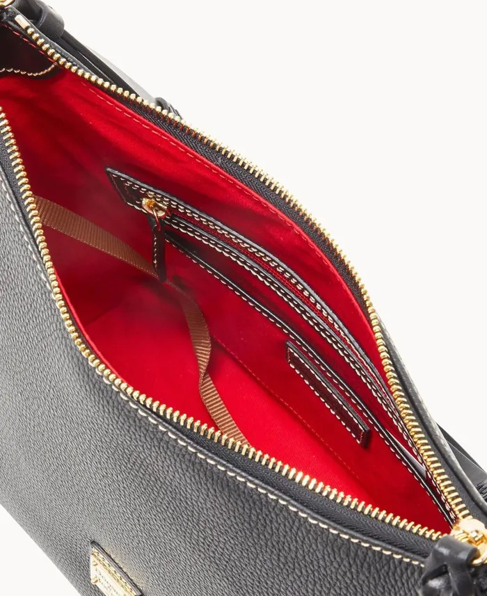 Dooney and Bourke Shoulder Bags Pebble Grain Hobo Black Black 8211 WomenMen