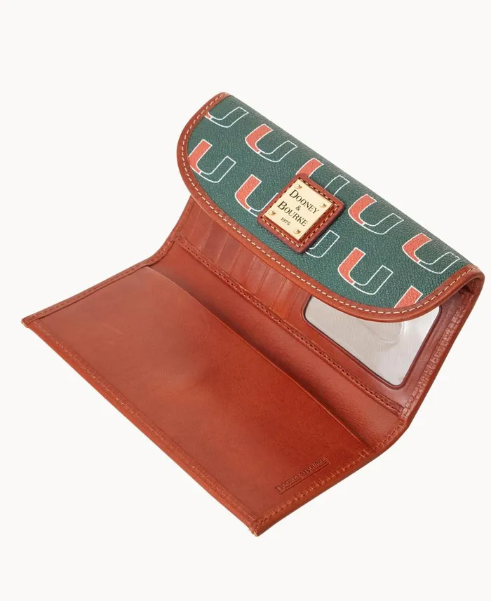 Dooney and Bourke Wallets Collegiate University Of Miami Continental Clutch U Of Miami 8211 WomenMen Dooney and Bourke Wallets Collegiate University Of Miami Continental Clutch U Of Miami 8211 WomenMen