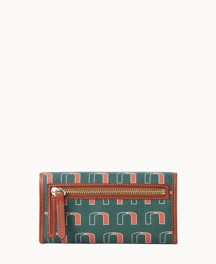Dooney and Bourke Wallets Collegiate University Of Miami Continental Clutch U Of Miami 8211 WomenMen Dooney and Bourke Wallets Collegiate University Of Miami Continental Clutch U Of Miami 8211 WomenMen