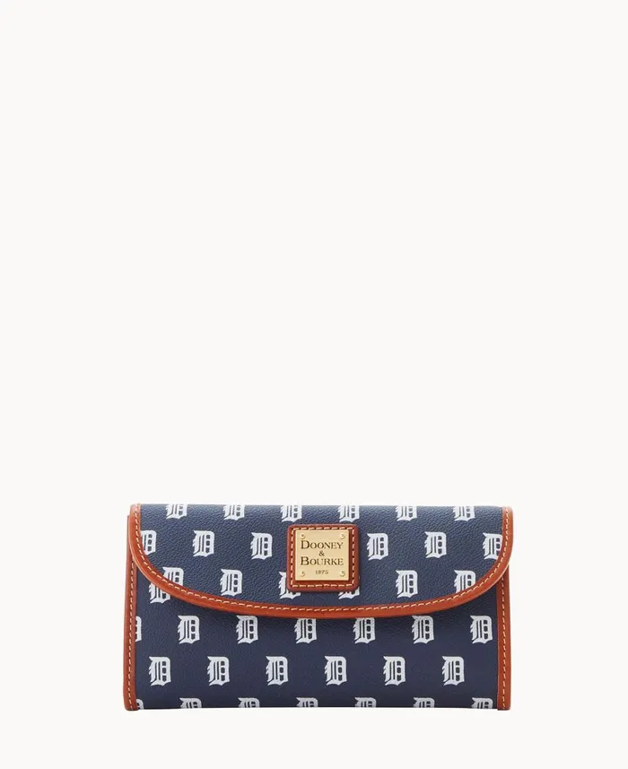 Dooney and Bourke Wallets MLB Tigers Continental Clutch Tigers 8211 WomenMen