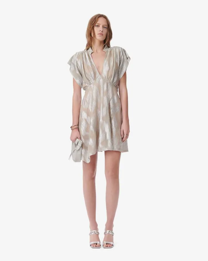 Dresses Women IRO BRANDI SHORT LAM VNECK DRESS