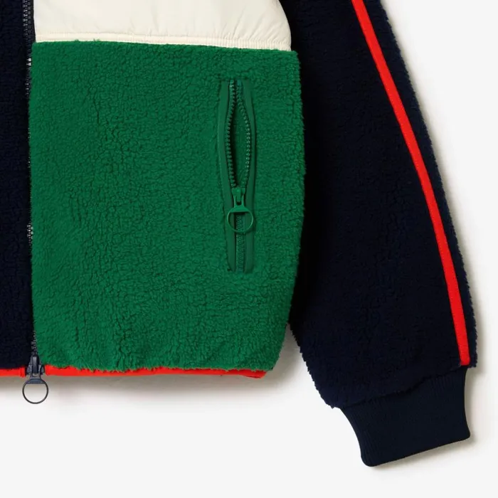 Jackets and Coats Women Lacoste Women039s Contrast Accent Fleece Sweatshirt Navy Blue Green White Orange Pqi