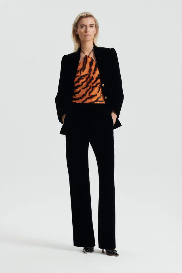 Jackets Women VELVET JACKET BLACK Scanlan Theodore Jackets Women VELVET JACKET BLACK Scanlan Theodore
