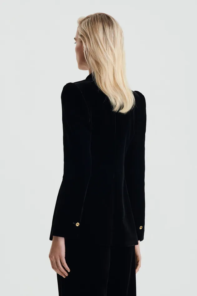 Jackets Women VELVET JACKET BLACK Scanlan Theodore Jackets Women VELVET JACKET BLACK Scanlan Theodore