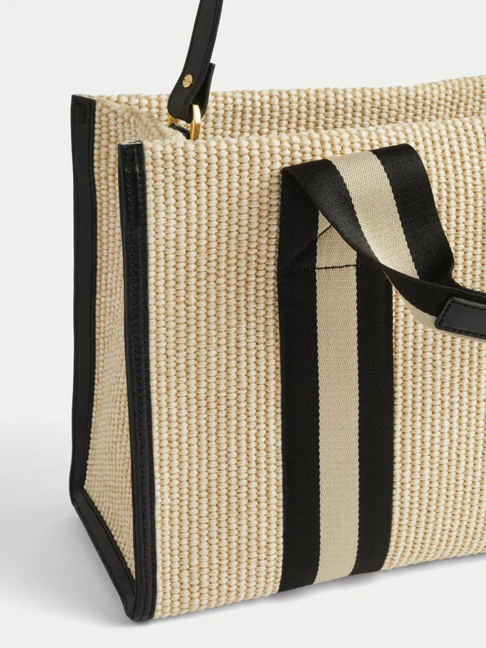 Jigsaw Bags and Clutches Women Athena Woven Tote Cream