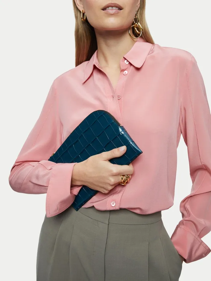 Jigsaw Bags and Clutches Women Sophia Rounded Pouch Blue