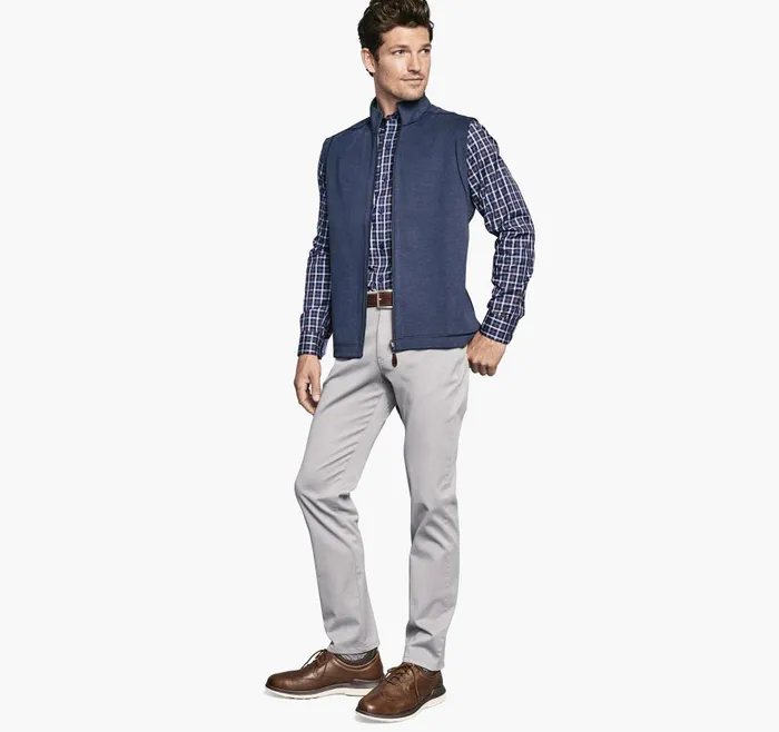 Johnston and Murphy Reversible Solid Vest Brownnavy Men Coats Jackets and Vests Johnston and Murphy Reversible Solid Vest Brownnavy Men Coats Jackets and Vests