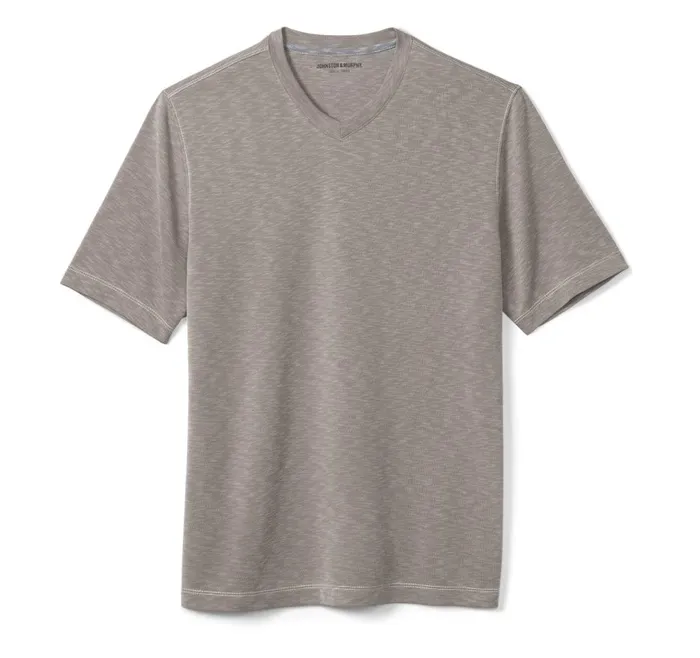 Johnston and Murphy Vintage Slub VNeck Tee Sand Men Polos and Tees Johnston and Murphy Vintage Slub VNeck Tee Sand Men Polos and Tees