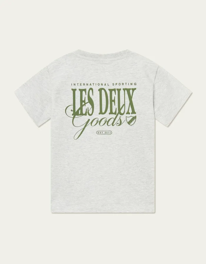 Kids Goods TShirt Kids 8211 Snow MelangeChive Green Les Deux Tops