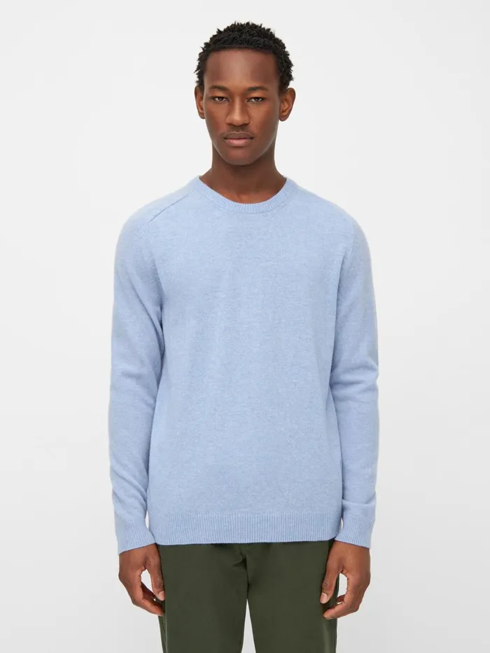 KnowledgeCotton Apparel Knits Basic Oneck Knit Asley Blue 8211 Men KnowledgeCotton Apparel Knits Basic Oneck Knit Asley Blue 8211 Men