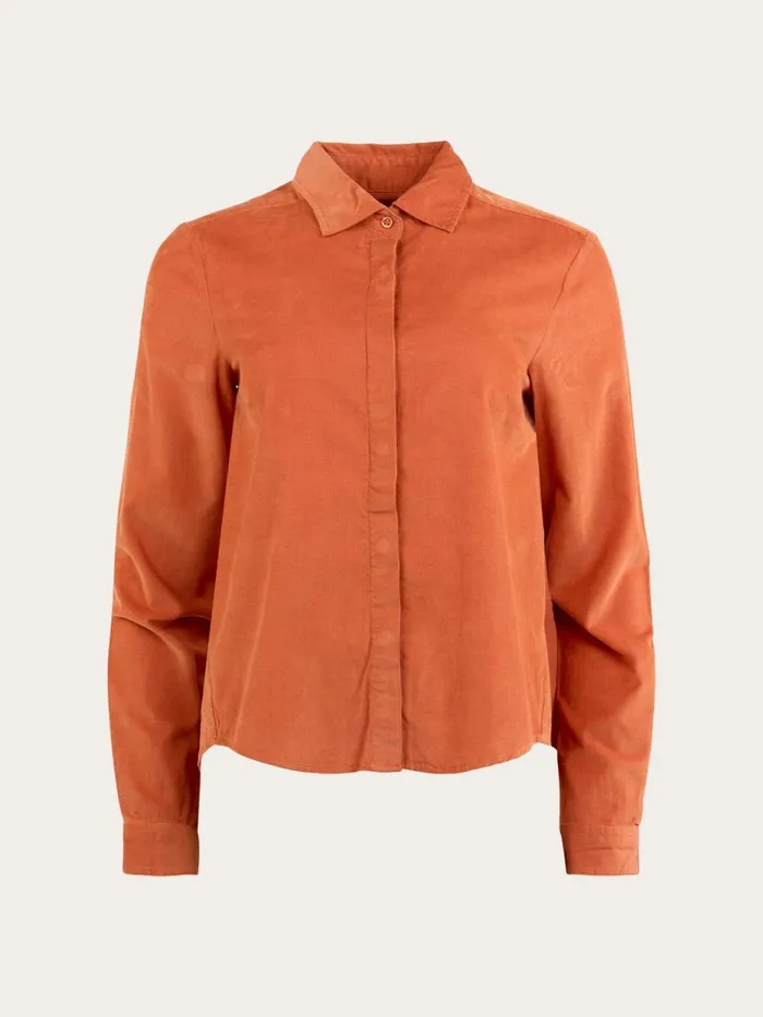KnowledgeCotton Apparel Shirts Ashape Corduroy Shirt Autumn Leaf 8211 Women