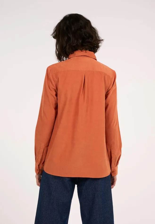 KnowledgeCotton Apparel Shirts Ashape Corduroy Shirt Autumn Leaf 8211 Women KnowledgeCotton Apparel Shirts Ashape Corduroy Shirt Autumn Leaf 8211 Women