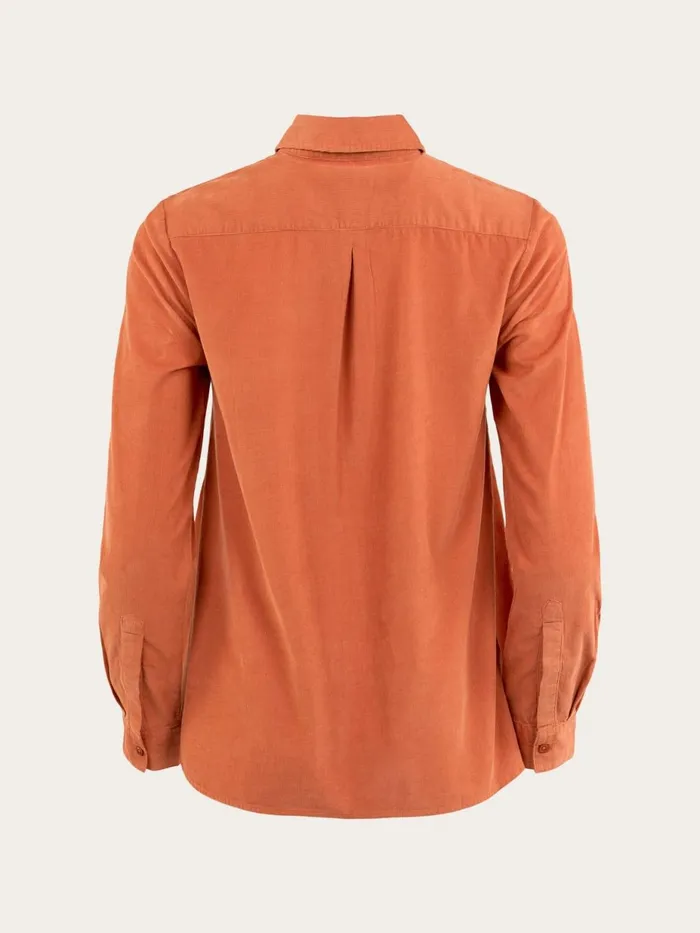 KnowledgeCotton Apparel Shirts Ashape Corduroy Shirt Autumn Leaf 8211 Women KnowledgeCotton Apparel Shirts Ashape Corduroy Shirt Autumn Leaf 8211 Women