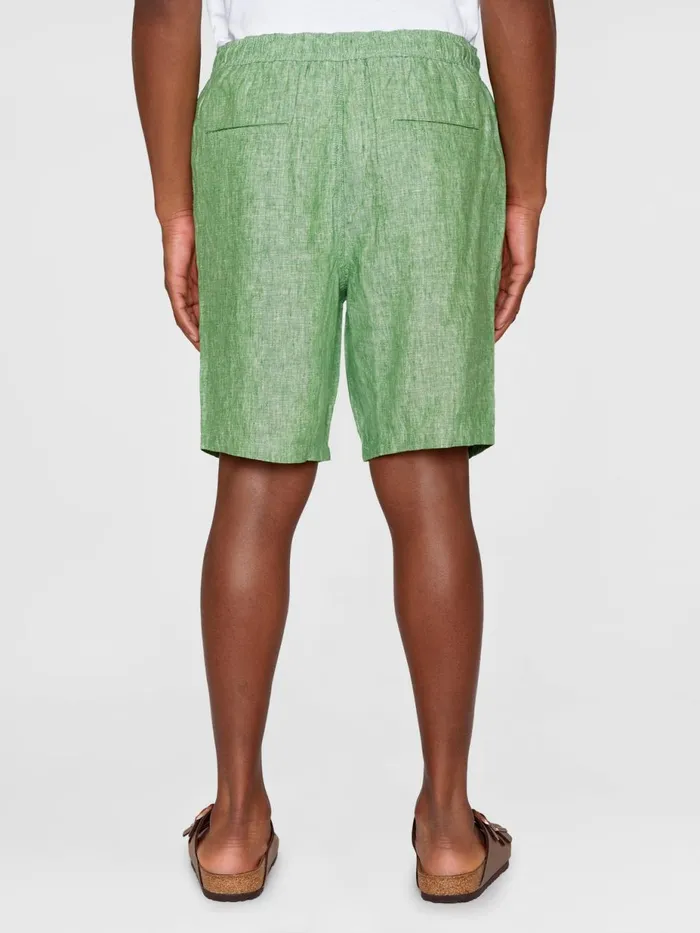 KnowledgeCotton Apparel Shorts Loose Linen Shorts Shale Green 8211 Men KnowledgeCotton Apparel Shorts Loose Linen Shorts Shale Green 8211 Men