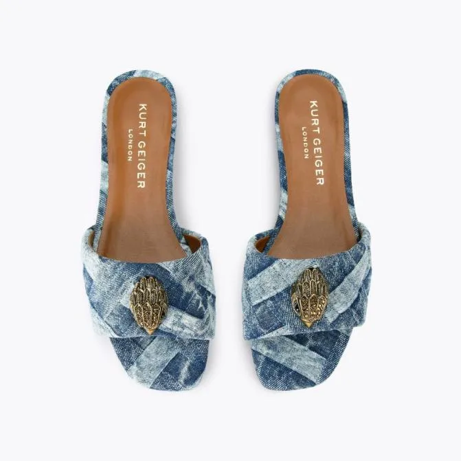 Kurt Geiger Sandals Kensington Flat Sandal Denim 8211 Women