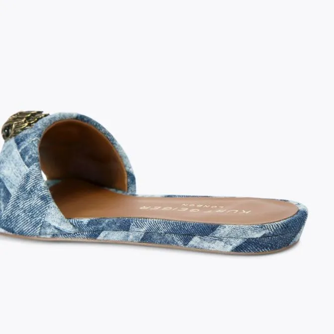 Kurt Geiger Sandals Kensington Flat Sandal Denim 8211 Women