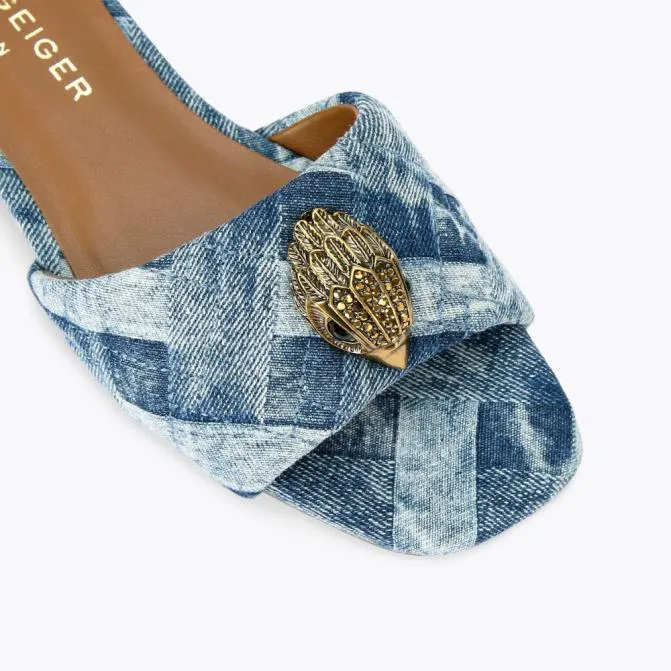 Kurt Geiger Sandals Kensington Flat Sandal Denim 8211 Women