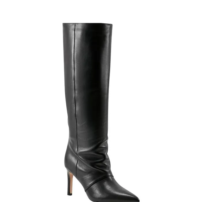 Marc Fisher Boots Women Narysa Dress Boot Black Leather