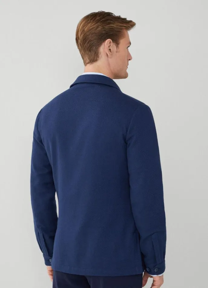 Men Blazers Hackett London Cotton Blazer Navy