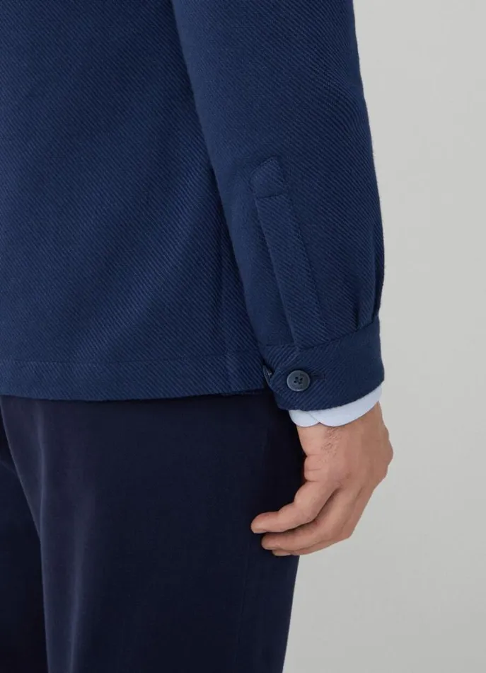 Men Blazers Hackett London Cotton Blazer Navy
