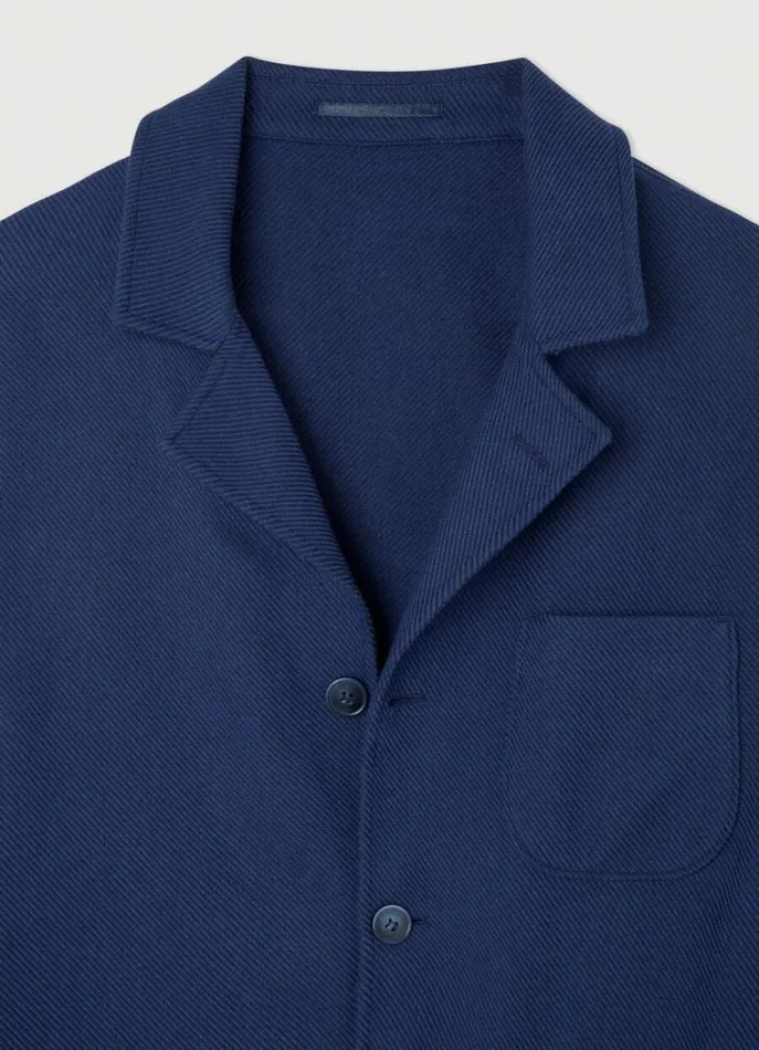 Men Blazers Hackett London Cotton Blazer Navy