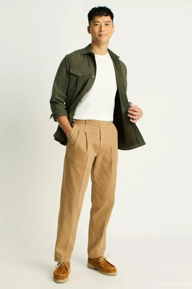 Men Italian Gurkha Trouser Tiger Tan Cotton Bonobos Dress Pants
