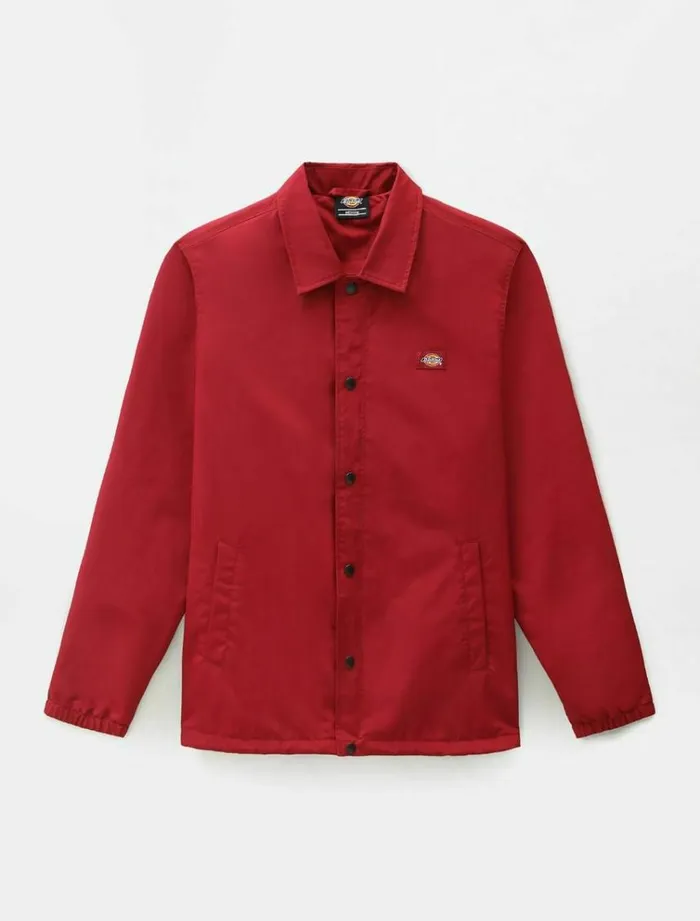 Men Jackets Dickies Oakport Coach Jacket Bikg Red