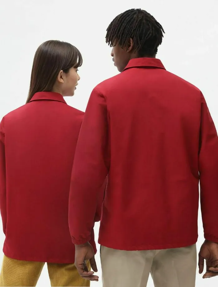 Men Jackets Dickies Oakport Coach Jacket Bikg Red