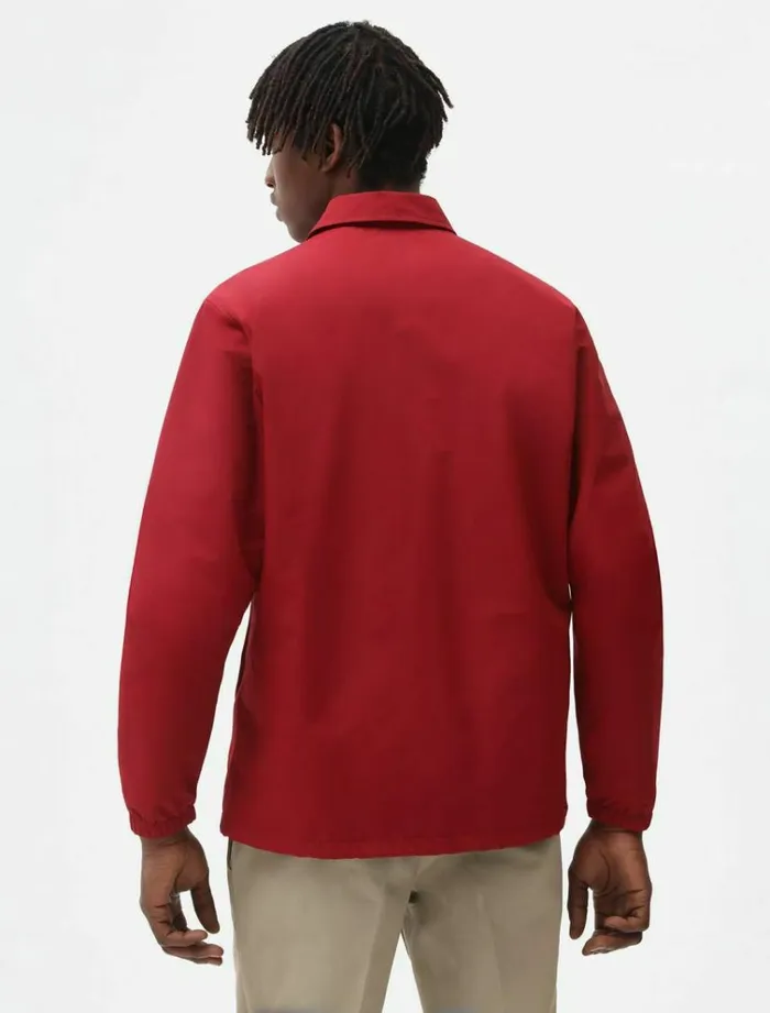 Men Jackets Dickies Oakport Coach Jacket Bikg Red