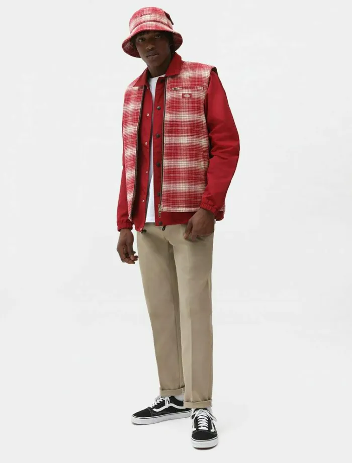 Men Jackets Dickies Oakport Coach Jacket Bikg Red