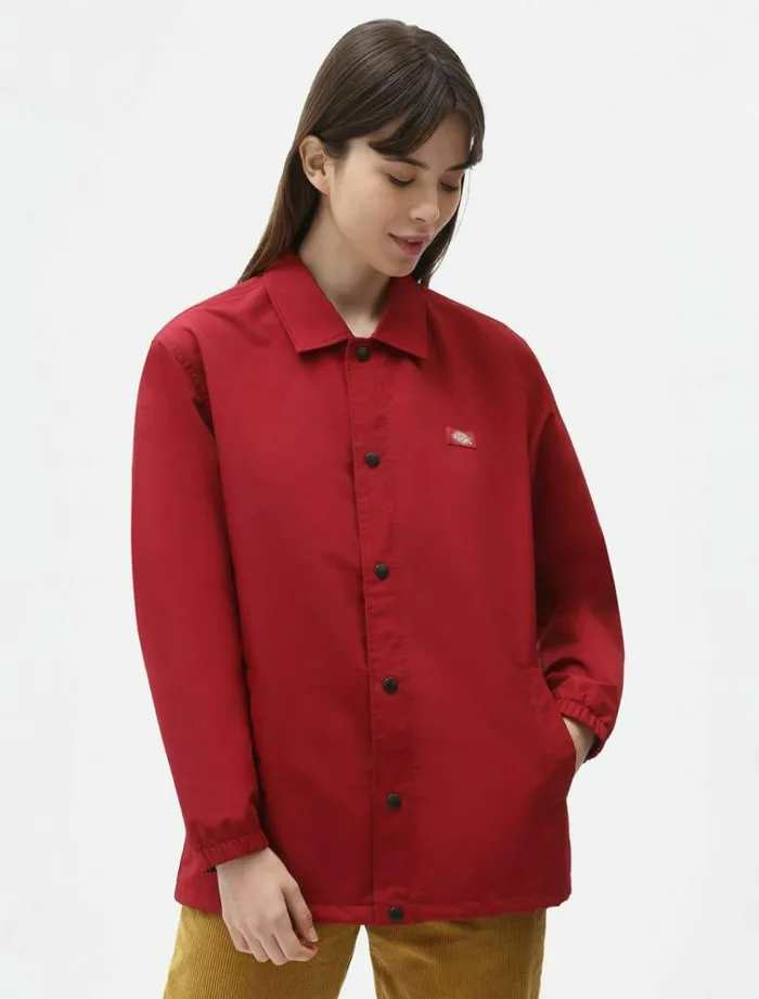 Men Jackets Dickies Oakport Coach Jacket Bikg Red
