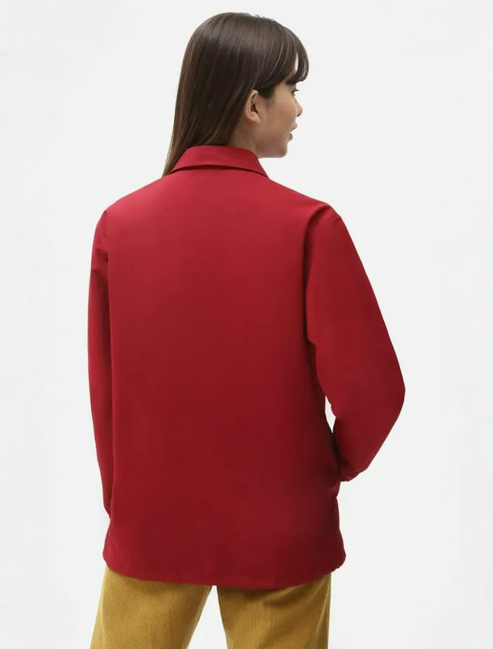 Men Jackets Dickies Oakport Coach Jacket Bikg Red