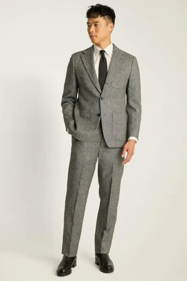 Men Jetsetter British Tweed Suit Gray Bonobos Suits