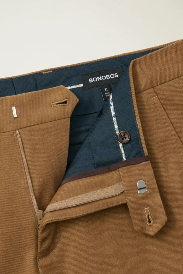 Men Jetsetter Italian Brushed Cotton Dress Pant British Khaki Bonobos Dress Pants