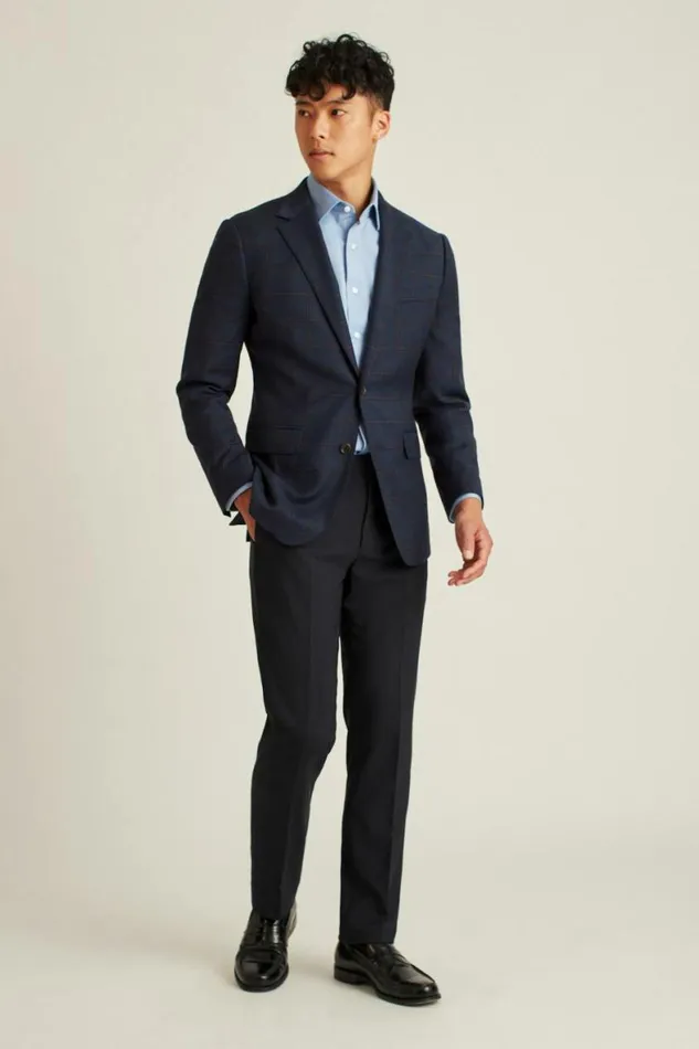 Men Jetsetter Stretch Italian Wool Blazer Navy Burgundy Windowpane Bonobos Blazers and Sport Coats Men Jetsetter Stretch Italian Wool Blazer Navy Burgundy Windowpane Bonobos Blazers and Sport Coats