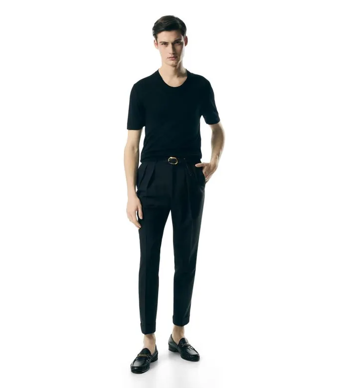 Men Knitwear Tom Ford Pure Silk Crew TShirt Black Men Knitwear Tom Ford Pure Silk Crew TShirt Black