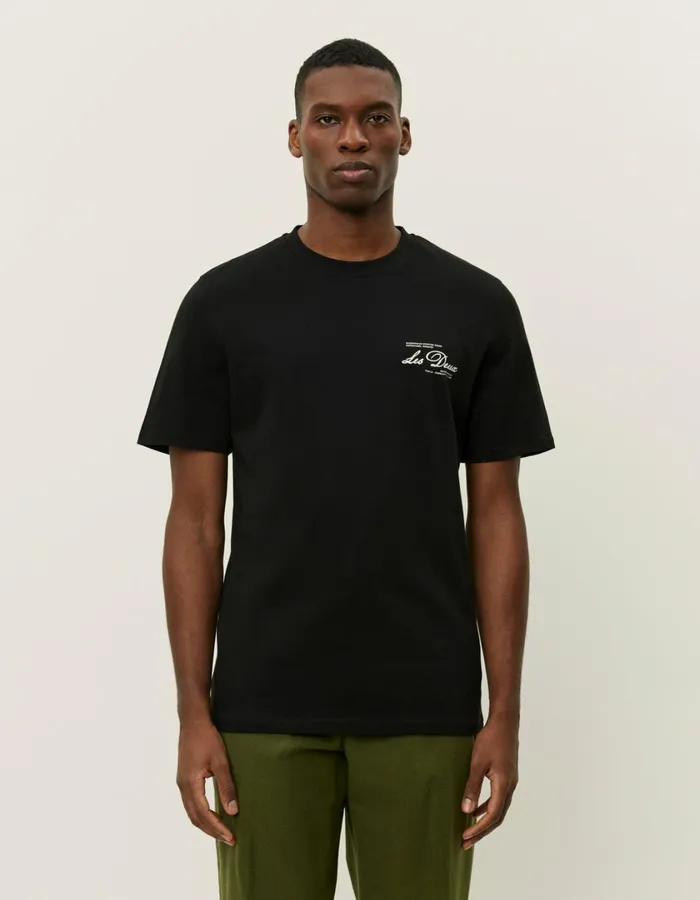 Men Scandinavian TShirt 8211 BlackIvory Les Deux Tshirts